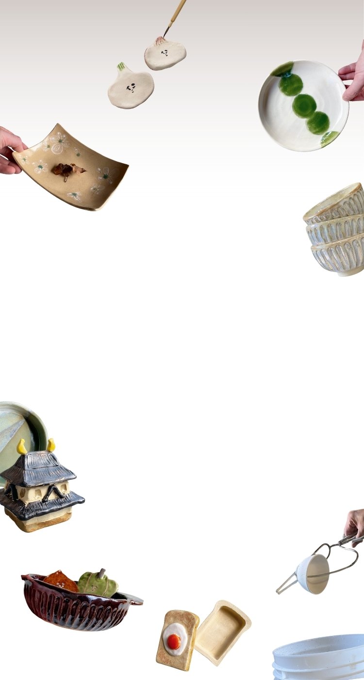 アトリエUMIで作れらた器たち